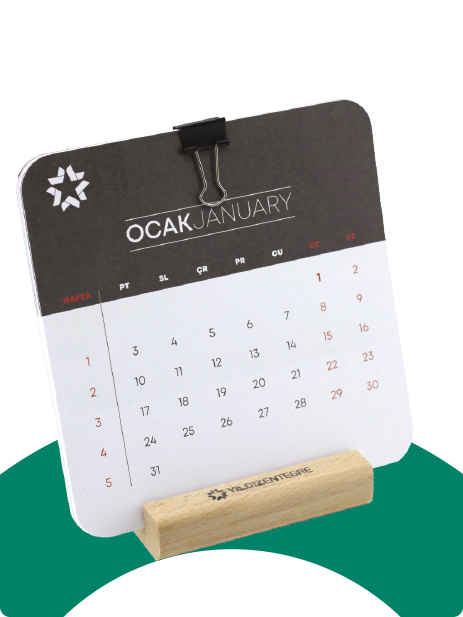 Dival Ajanda | Calendriers avec support en bois